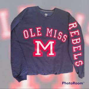 Ole Miss Football Sweatshirt / Rebels / All Sizes Avail/ Blue,Gray,White Avail
